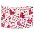 thumbnail image 1 of ABPHQTO Lovely Hearts FELIZ DÍA DE SAN VALENTÍN Tapiz para colgar en la pared, Arte de la pared, Decoración de dormitorio, Tapices de pared Tamaño 150x228 cm ABPHQTO QB-QQQ-18-90x60, 1 of 1
