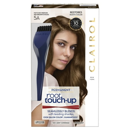 Browns Ash Lock - Clairol Root Touch-Up Permanent Hair Color, 5A Medium Ash Brown