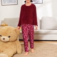 thumbnail image 6 of Susaid Pink Glitter Print Soft Teen Sleep Pants, Long Pajama Bottoms with Two Pockets and Elastic Waist, Designed for Ages 5-16-Medium, 6 of 6