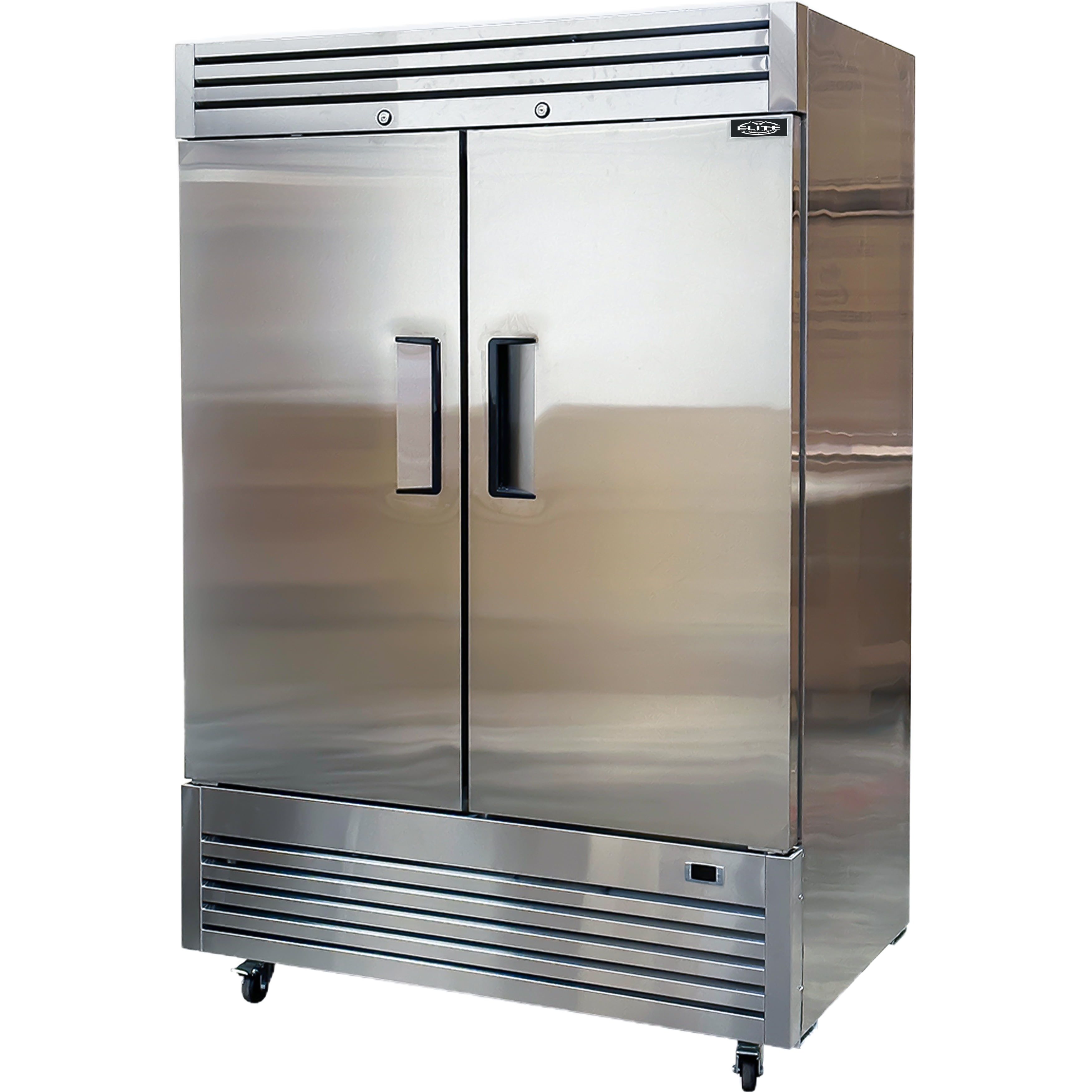 Commercial Reach-In Freezer, 2 Solid Doors, Stainless Steel, 49 Cu.Ft, ETL Certified, Heavy-Duty for Restaurant & Kitchen