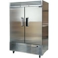 thumbnail image 2 of Commercial Reach-In Freezer, 2 Solid Doors, Stainless Steel, 49 Cu.Ft, ETL Certified, Heavy-Duty for Restaurant & Kitchen, 2 of 14