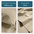 thumbnail image 6 of Casa Platino100% Egyptian Cotton King Size Sheets – Silky Sateen King Sheets Set, Hotel Style Luxury Bedding for Soft Breathable All-Season Comfort, 15” Deep Pocket – Linen, 6 of 8
