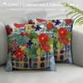 thumbnail image 3 of Shiartex   Geranium Basket Spring Pillow Covers 18x18 Inch Flower Outdoor Square Indoor Decorative Throw Pillows, 3 of 5