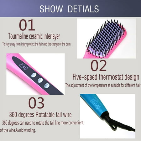 Wireless Ceramic Straightening Comb with LCD Display main image 0