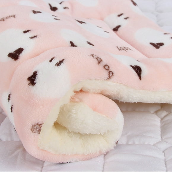 Bellella Crate Pad Fluffy Fleece Pet Mattress Washable Sleeping Sleep Mat Anti-slip Cozy Animal Print Warm Thickened Pink Lamb 79*60cm-/31.1x23.62"
