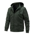 thumbnail image 2 of IROINNID Veste Extérieure pour Hommes Offres Ample Tactique Zip Imperméable Coupe-Vent Randonnée Veste à Capuche, Vert Olive, 2 of 4