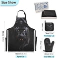 thumbnail image 3 of Fierce Black Panther Oven Mitts and Pot Holders with Chef Apron,Set of 5 Heat Resistant Kitchen Gloves and Silicone Non-Slip Potholders Adjustable Neck Buckle Chef Apron, 3 of 6