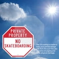 thumbnail image 6 of Private Property No Skateboarding 10 inch X 10 inch Octagon Plastic Sign Weather Resistant, UV Protected for Workplace, Private Property, and Construction Site, Made in the USA, 6 of 7