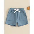 thumbnail image 2 of Suealasg Toddler Boys Summer Shorts Solid Color Elastic Drawstring Casual Short Bottoms 3M 6M 12M 18M 24M 3T Baby Boys Short Trousers, 2 of 7