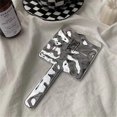 thumbnail image 2 of Espejo cuadrado con forma de líquido Ins, mini espejo de mano para maquillaje, espejo de viaje, espejo de belleza portátil metálico, regalos, 2 of 6