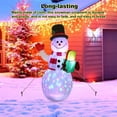 thumbnail image 4 of Yuarrent Inflable muñeco de nieve LED 5 pulgadas giratorio a prueba de viento decoración hogar jardín patio fiestas Festival adorno de Kits de decoración para fiestas Enchufe de EE. UU., 4 of 6