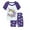 Purple unicorn, variant on WIBACKER Girls Cotton Pajamas Short Sleeve 2-Piece Pjs for Toddler Girls Kids Unicorn Sleepwear Sets 3-12 Years