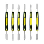Kit d'outils métalliques en acier compact 6 Ensemble de pièces Outils informatiques durables pour téléphones Électronique et plus Portable Sac Utilitaire