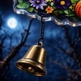 thumbnail image 7 of RGOGAK Halloween Stained Glass Ghost Plant Ornament, Halloween Suncatcher Decor With Bell Uv Printed Acrylic Ornament, Halloween Fall Decor, Halloween Boo Basket Stuffer Gifts For Women, 7 of 7