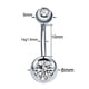 thumbnail image 3 of 10 piezas de piercings para el ombligo, piercings brillantes para el ombligo con Plata 10 piezas, 3 of 9