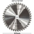 thumbnail image 2 of Disco de corte rotatorio Dinheiro moon-Silver TCT Hoja de sierra circular 165 mm para corte de madera 40 dientes, 2 of 4