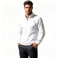 thumbnail image 2 of Maqroz Long Sleeve Workout Tops Men 1/4 Zip Mock Neck Athletic Sun Protection Shirt Moisture Wicking Training Gym Sweatshirt Lightweight Running Golf Top, 2 of 8