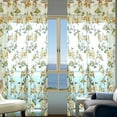 thumbnail image 3 of HCBY 2PCS Retro Floral Sheer Curtains with Peony Rose Pattern - Vintage Elegant Voile Drapes for Living Room, Bedroom, Dining Room, Rod Pocket Design​(Yellow,78"x39"), 3 of 5