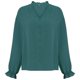 thumbnail image 3 of Sunloudy Mujer Primavera Otoño Camisa casual Color sólido Manga larga Cuello en V Blusas con botones Sunloudy S M L XL, 3 of 9