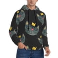 thumbnail image 2 of Honeii Faces Of The Cat Pattern Mens Hoodies Men's Loose Sleeve Sweatshirt,Pullover Hooded Sweatshirt for Men,Essentials Hoodie-X-Large, 2 of 7