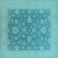 thumbnail image 1 of Ahgly Company Indoor Square Oriental Light Blue Industrial Area Rugs, 5' Square, 1 of 4