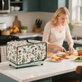 thumbnail image 4 of Renewold Toaster Oven Protector Stain-Resistant Polyester Smart Oven Air Fryer Protective Case with Accessory Pockets Home Kitchen Decoration, 18.5 x 14.5 x 9 Inches, Floral Beige Retro, 4 of 7