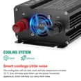 thumbnail image 3 of 1300W/2600W Peak Power Inverter DC 12V to AC 110V, 4 AC Outlets & 4 USB Ports (3.1A), Modified Sine Wave Car Inverter with LED Display for RV, Truck, Camping, Home, Emergency Power Black, 3 of 11