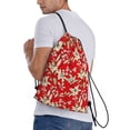 thumbnail image 3 of Kdxio Lilies Flowers Print Drawstring Backpack Bag,Waterproof Draw String Back Sack, Gym Drawstring Bags Swim Bag For Unisex, 3 of 9