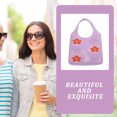 thumbnail image 4 of OUNONA Retro Hobo Bag Floral Knit Design Assorted Color 1Pack for Women Daily Use Travel Beach, 4 of 8