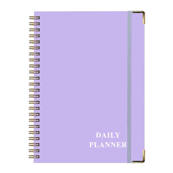 Nkmbld Journal Notebooks New English Notebook A5 Coil Plan Work Record Check in Management Schedule, Suitable for Work, Travel and Notes, Purple