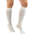 thumbnail image 1 of Truform Knee High Trouser Socks, Cable Pattern: 15 - 20 mmHg, White, Large, 1 of 7