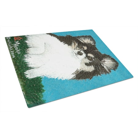 

Carolines Treasures MH1022LCB Chihuahua Cute Face Glass Cutting Board Large 12H x 16W multicolor