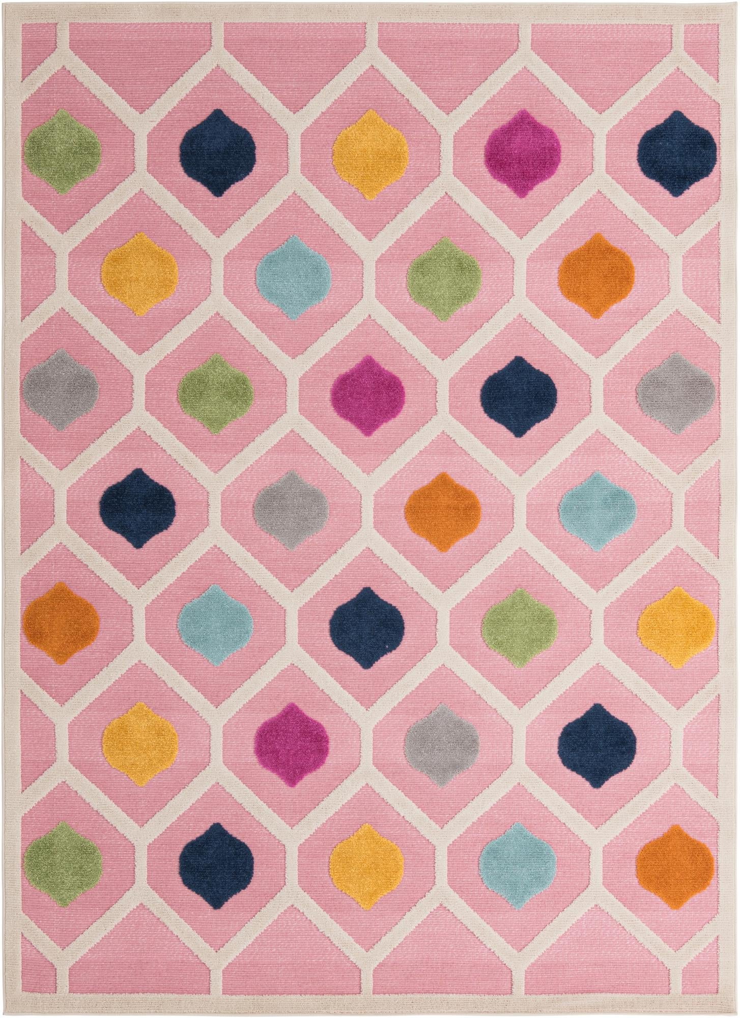 Aruba Outdoor Collection Rug 7' x 10' Pink LowPile Rug