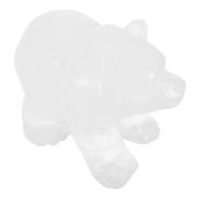 1.6in Crystal Handmade Stone Carving Carved Bear Shape Gift Decoration