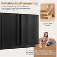 thumbnail image 6 of TV Stand for TVs up to 70",Mid Century TV Console Table with Storage Cabinets & Adjustable Shelves,Media Television Stand Entertainment Center for Living Room,Black, 6 of 8