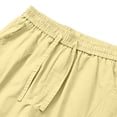 thumbnail image 6 of Thousandth Men's Lightweight Fashionable Zipper Multi Pocket Breathable Hiking Cargo Shorts Plus Size Drawstring Running Pants Bandage Elastic Waist Casual Shorts, 6 of 10