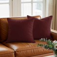 thumbnail image 6 of Throw Pillow Covers 18x18 Inch, Pure Oxblood Red Decorative Pillow Cases for Couch Sofa Bed, Contemporary Solid Color Minimalist Art Cotton Linen Square Home Decor Pillowcases with Hidden Zipper, 6 of 9