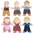 thumbnail image 4 of Familia muñeco de peluche suave papá mamá hermano hermana Cospaly muñeco de peluche juguetes educativos para bebés marioneta de dedo de mano Kawaii, 4 of 4