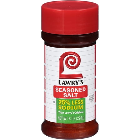 (2 Pack) Lawry's 25% Less Sodium Seasoned Salt, 8 (Best Seasoned Salt Recipe)