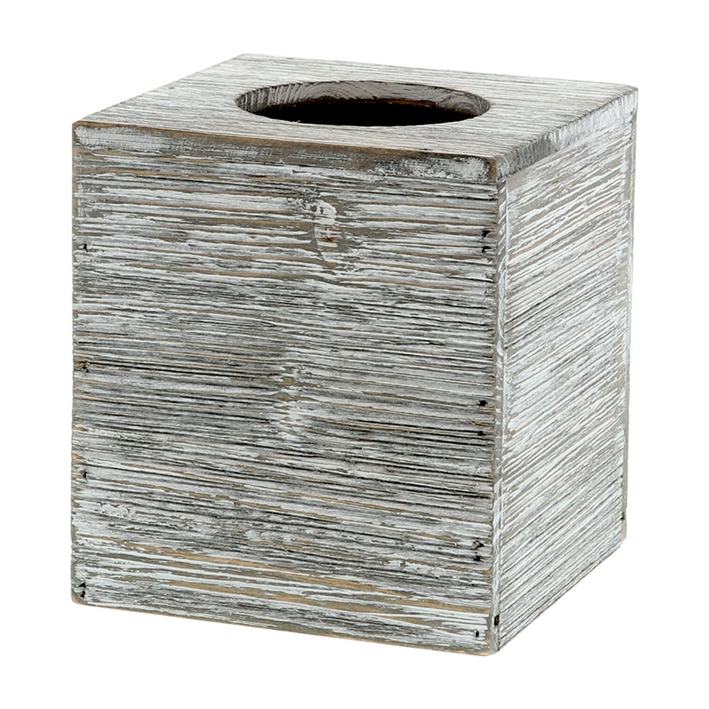 Barnyard Designs Wood Tissue Box Cover Decorative Square Facial