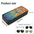 thumbnail image 2 of 5D diamond art painting kit eyeglasses case, DIY blooming beautiful peacock eyeglasses storage box, leather handmade diamond art eyeglasses case, art craft gift, 2 of 7