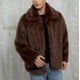 thumbnail image 4 of Ceisia Luxurious Warm Men's Loose Fit Turn-Down Collar Faux Fur Jacket Gift, 4 of 9