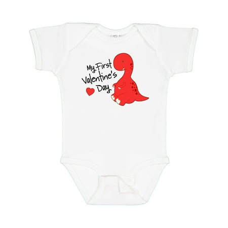 

Inktastic My First Valentine s Day Gift Baby Boy or Baby Girl Bodysuit