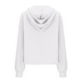 thumbnail image 6 of larppty Womens Sweatshirts Half Zip Cropped Pullover Fleece Hoodies 2025 Fall Fashion Outfits Clothes (White, L), 6 of 6