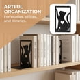 thumbnail image 3 of Unique Bargains 2Pcs Decorative Cartoon Metal Bookends Black 4.2*3.5*7.1inch, 3 of 5