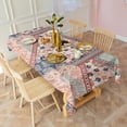 thumbnail image 3 of Boho Bohemia Flower Rectangle Tablecloth 60"x120",Waterproof Polyester Rectangle Table Cloth, Wipeable Spillproof Polyester Tablecloth for Dining, Camping, Indoor and Outdoor, 3 of 6