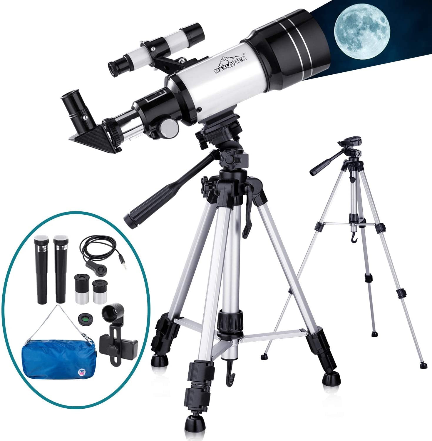 Telescope for Kids Adults Astronomy Beginners, 150X HD Refractor