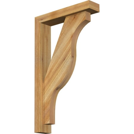 

4 W x 18 D x 30 H Funston Block Rough Sawn Bracket w/ Offset Brace Western Red Cedar