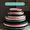 thumbnail image 2 of MasteelfCA 1pc Coloured Ceramic Tableware Western Steak Plate Microwave Oven Available Ceramic Food Plate Round Shape (Pink 8 Inches), 2 of 8