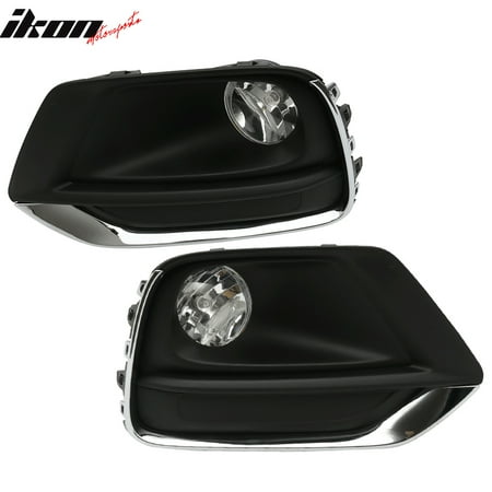 Chrome Fog Light Trim - Fits 17-19 Chevy Trax OE Fog Light Foglight Kit Fog Lamp with Chrome Trim